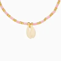 Браслет "Виколия" длина 16 см, цв. розовый, золотистый Браслет "Виколия" длина 16 см, цв. розовый, золотистый