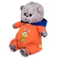 Мягкая игрушка &laquo;Кот Басик Baby в комбинезоне с монстриком&raquo;, 20 см