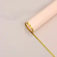 Пленка для цветов, "Кайма с тиснением", пудра, 57х57 см