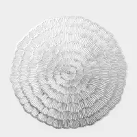 Салфетки сервировочные на стол Доляна &laquo;Бутоны&raquo;, d=38 см, 4 шт., серебряные