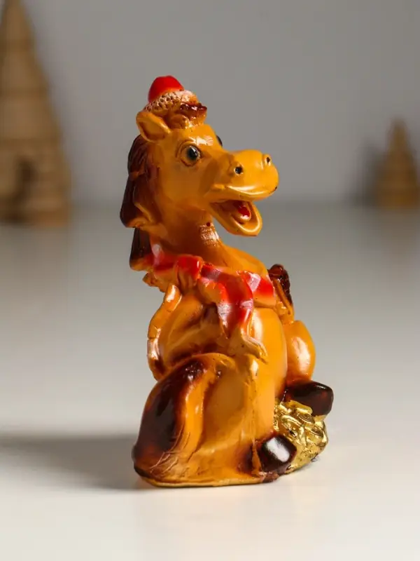 Копилка Копилка "Лошадь с шарфом" 13х9х7 см, коричневый