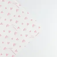 Плёнка упаковочная для цветов «С любовью», матовая, сердца, белая, 57 х 57 см