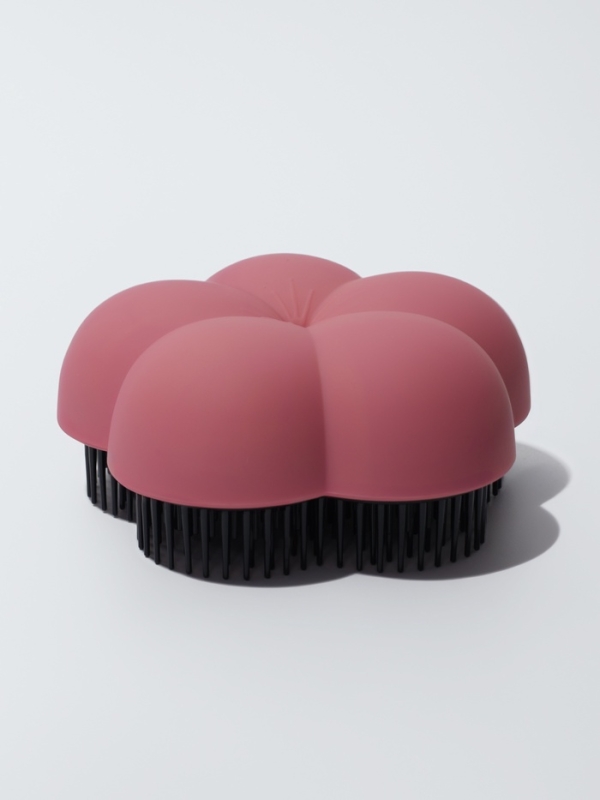 Расчёска массажная «Цветок», 8.5×4 см, розовая