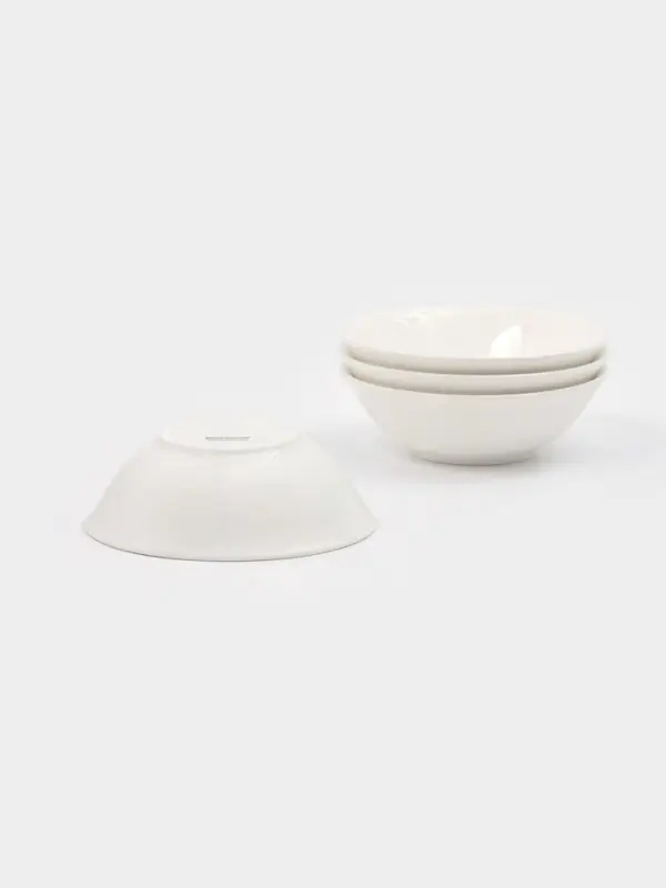 Тарелки глубокие Доляна White Label, набор 4 шт., 15&times;5 см, фарфор, белые