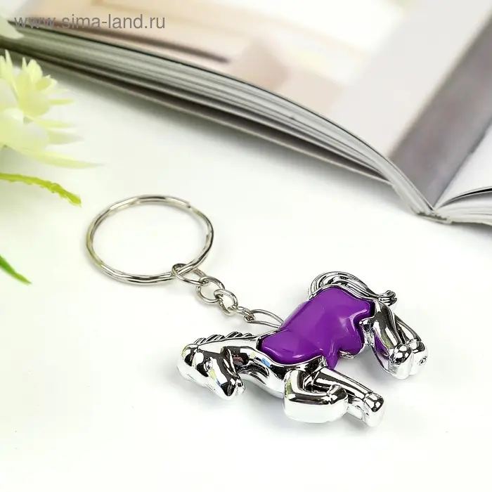 Брелок пластик под металл Брелок пластик под металл "Лошадка", МИКС