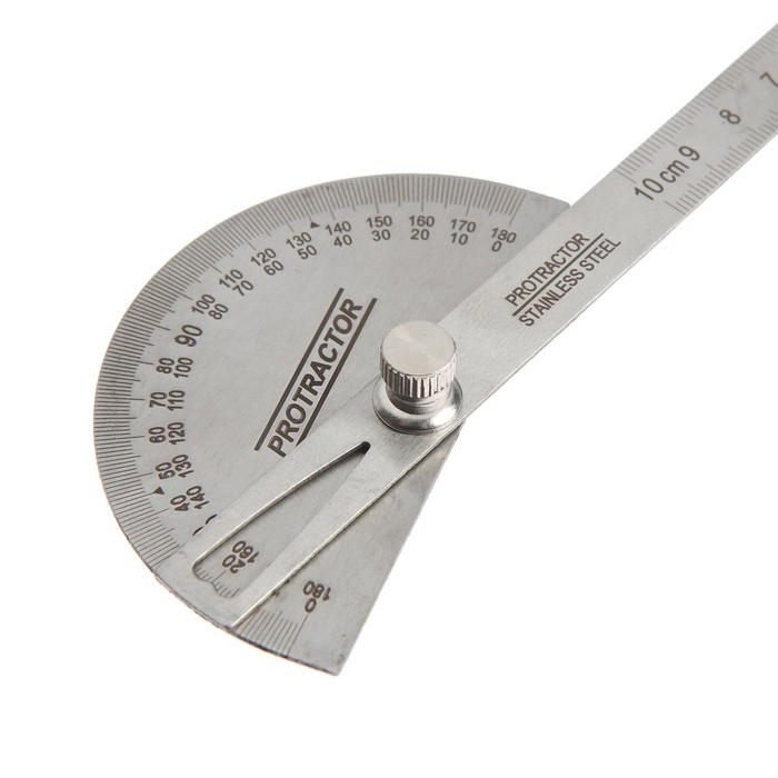 Угломер с линейкой ТУНДРА, нержавеющая сталь, гравировка, 100 мм Угломер с линейкой ТУНДРА, нержавеющая сталь, гравировка, 100 мм