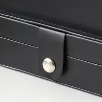 Шкатулка кожзам для украшений "Матовая гладь" чёрная 16,5х11,5х5,5 см