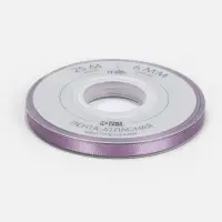 Лента атласная TEIRA, двухсторонняя, 6 мм, 25&plusmn;1 м, сиреневая №0434