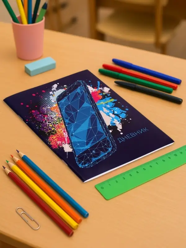 Дневник в мягкой обложке, для 5-11 классов, 48 листов, Calligrata &laquo;Смартфон. Абстракция&raquo;