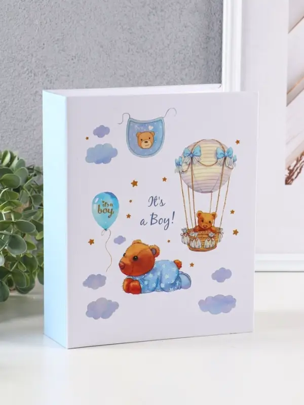 Фотоальбом "Мой малыш", голубой, 200ф 10X15см, ПП карм.