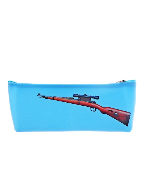 Пенал школьный на молнии Оружие  Синий Пенал школьный на молнии Оружие  Синий