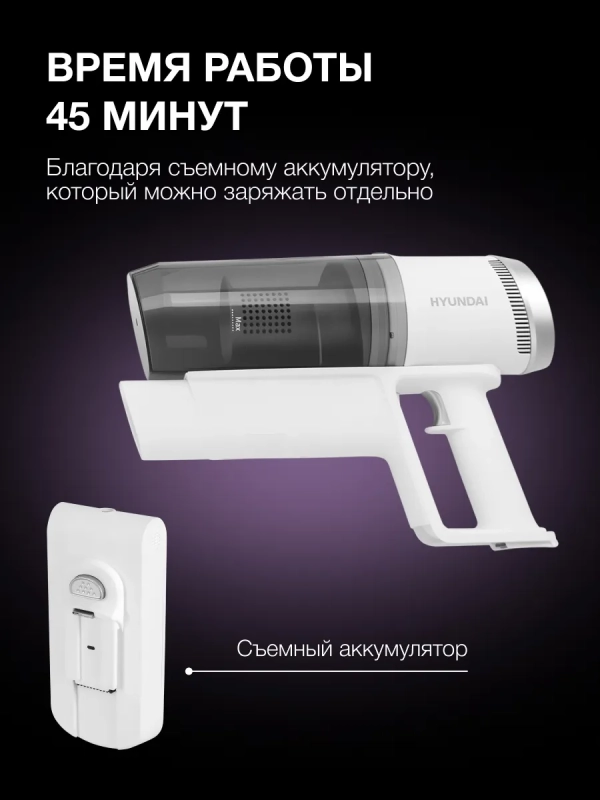 Пылесос HYV-S5550 500мл 400Вт белый