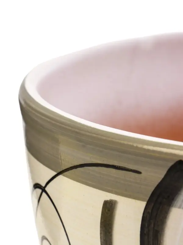 Горшок цветочный поддоном  8 л,  керамика, Лотос белый (М) Горшок цветочный поддоном  8 л,  керамика, Лотос белый (М)