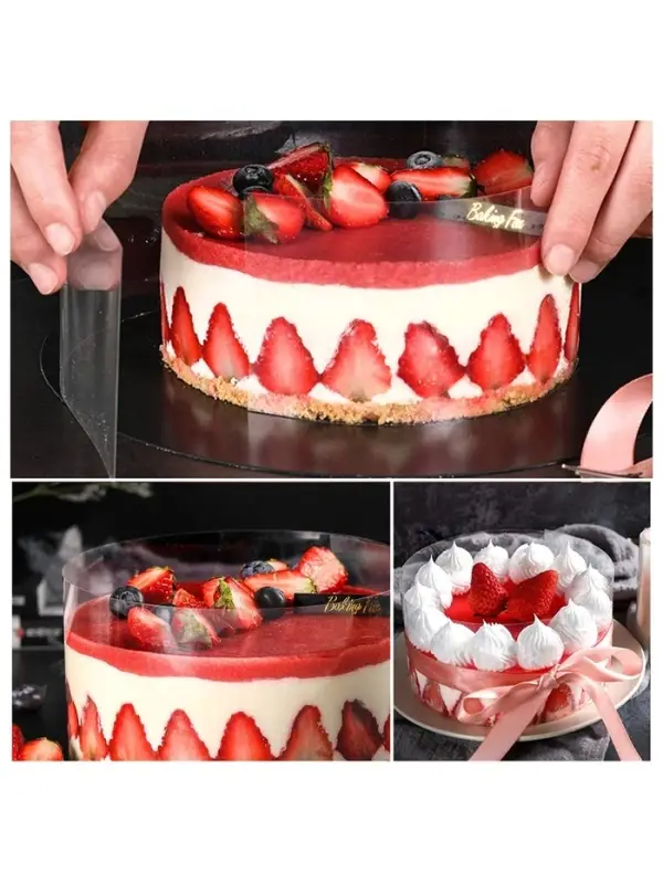 Лента ацетатная для обтяжки тортов Доляна, 40 мкр, 150 мм&times;10 м, прозрачная