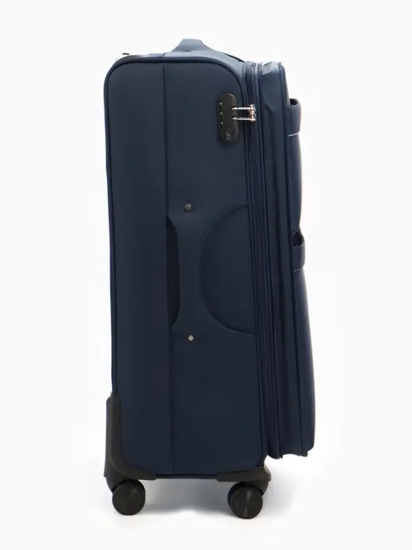 Чемодан на колёсах TEXTURA, кодовый замок, с увеличением, 47&times;30&times;78 см, 28", синий