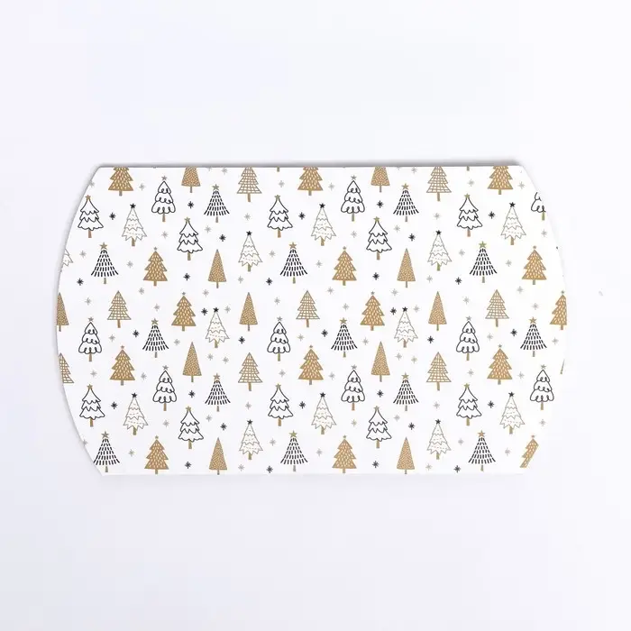 Коробка складная, подарочная новогодняя «Зимний лес» 15×11×3 см