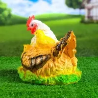 Садовая фигура из гипса &laquo;Курица наседка с цыплятами&raquo;, 27&times;20&times;21 см