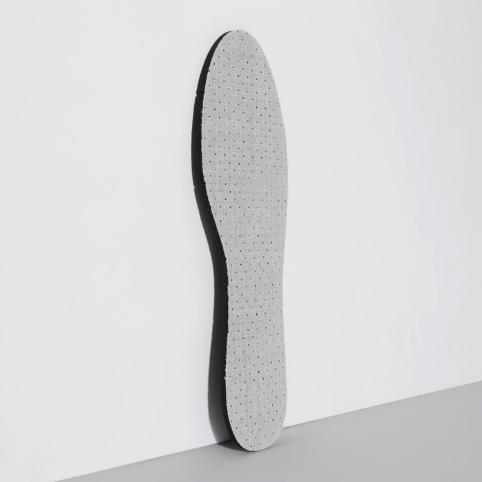 Стельки для обуви, антибактериальные, дышащие, универсальные, р-р RU до 34,5 (р-р Пр-ля до 35), 23 см, пара, цвет серый Стельки для обуви, антибактериальные, дышащие, универсальные, р-р RU до 34,5 (р-р Пр-ля до 35), 23 см, пара, цвет серый