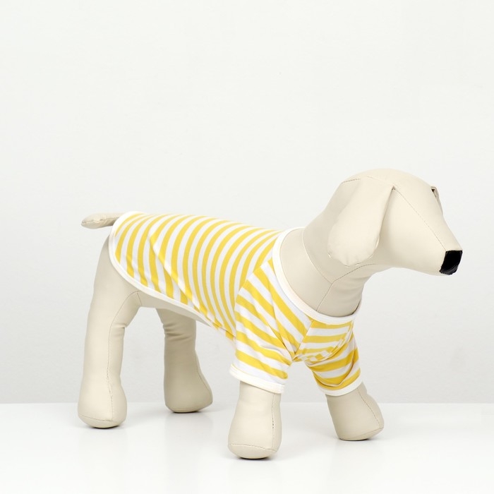 Футболка для животных, XS (ДС 21, ОГ 32 см), жёлтая Футболка для животных, XS (ДС 21, ОГ 32 см), жёлтая