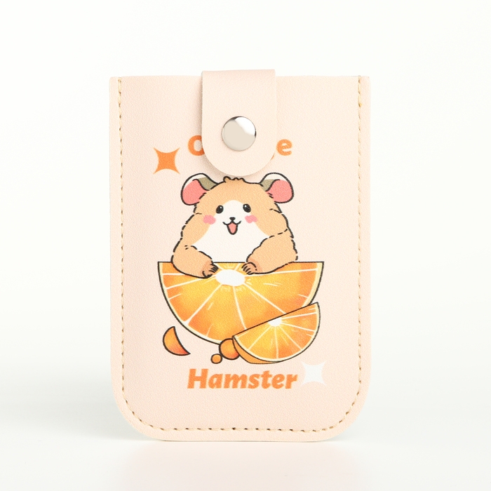 Картхолдер на кнопке, цвет оранжевый Картхолдер на кнопке, цвет оранжевый