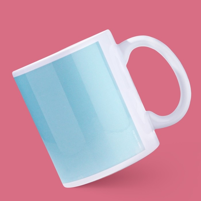 Кружка керамическая «Поцелуй», 320 мл, цвет голубой