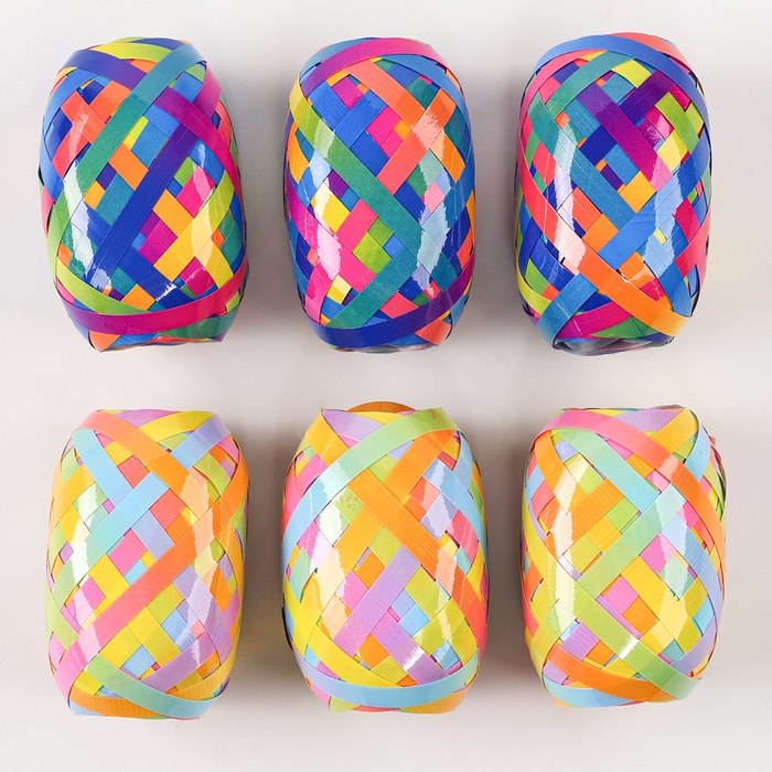 Набор декоративных цветных лент, длина 10 м, набор 6 шт. Набор декоративных цветных лент, длина 10 м, набор 6 шт.