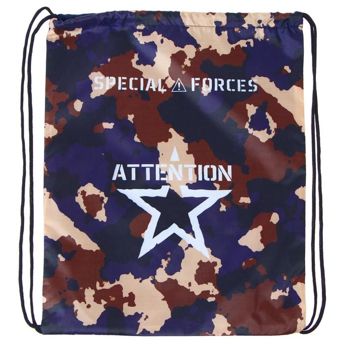 Мешок для обуви 420 х 340 мм, Calligrata МСО-5С, (мягкий полиэстер, плотность 210D),  Мешок для обуви 420 х 340 мм, Calligrata МСО-5С, (мягкий полиэстер, плотность 210D), "Камуфляж"