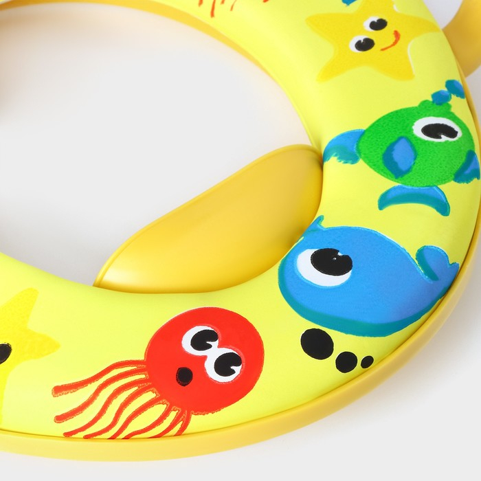 Сиденье для унитаза детское с ручками Доляна «Морские жители», 30×36 см Сиденье для унитаза детское с ручками Доляна «Морские жители», 30×36 см