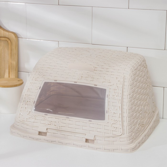 Хлебница «Плетёнка », цвет слоновая кость Хлебница «Плетёнка », цвет слоновая кость