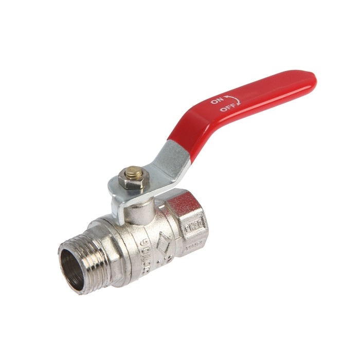 Кран шаровой ZEIN engr, нр/вр 1/2 Кран шаровой ZEIN engr, нр/вр 1/2", PN 4, для холодной воды, 5-45°С, рычаг, цинк