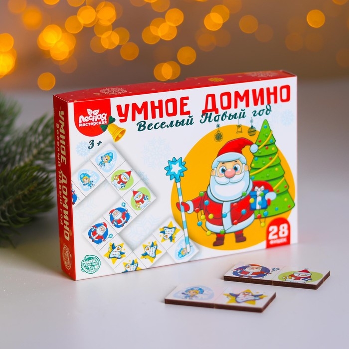 Домино деревянное на новый год «Новый год! Весёлый Новый год» Домино деревянное на новый год «Новый год! Весёлый Новый год»