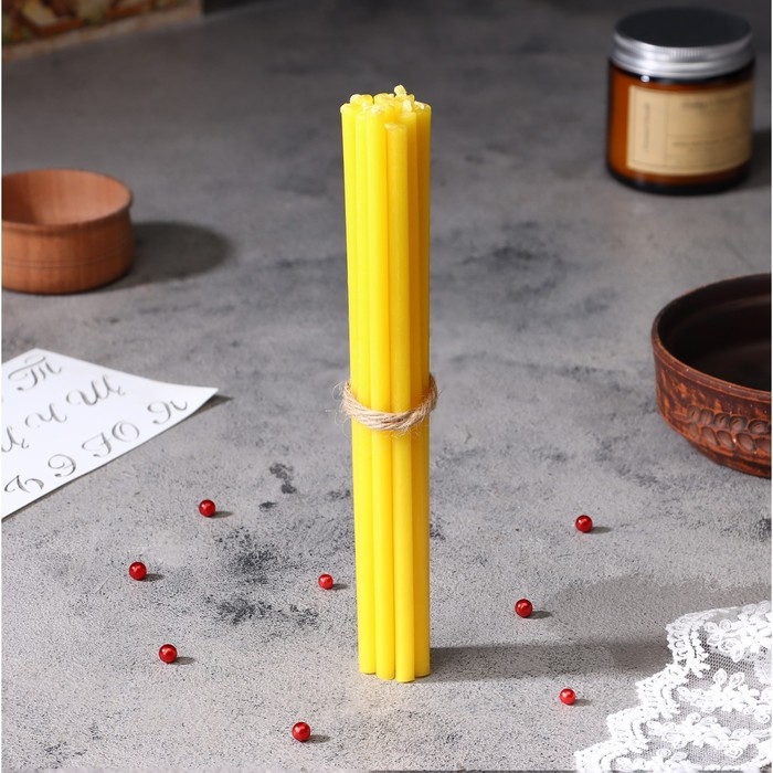 Набор свечей церковных  Набор свечей церковных "Спаситель" для домашней молитвы, парафин, 12 шт