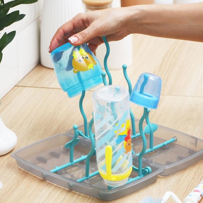 Сушилка для детских бутылочек, цвет бирюзовый Сушилка для детских бутылочек, цвет бирюзовый