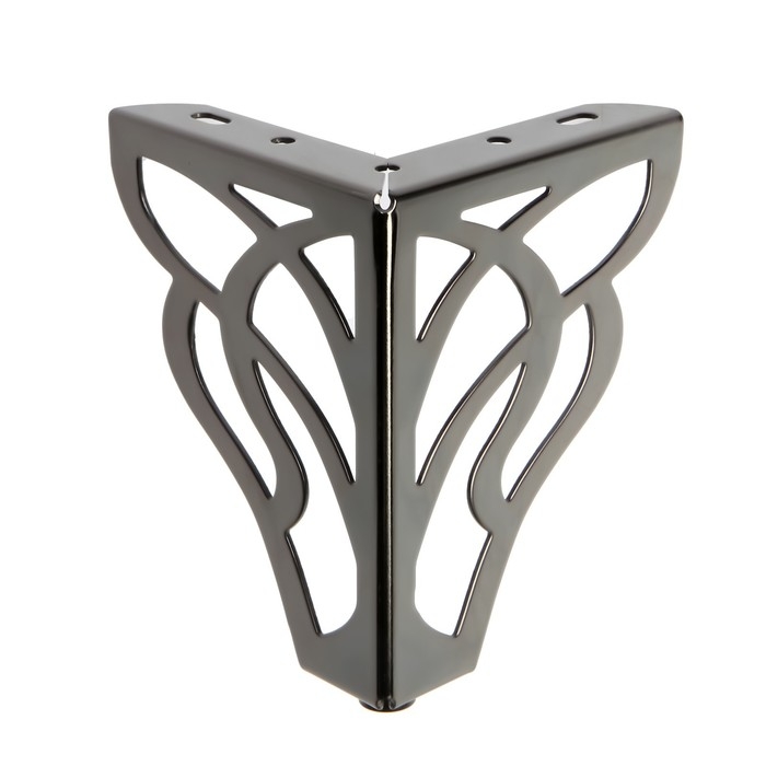 Опора мебельная CAPPIO резная OP02, h=130 мм.10*10мм, цвет глянцевый черный Опора мебельная CAPPIO резная OP02, h=130 мм.10*10мм, цвет глянцевый черный