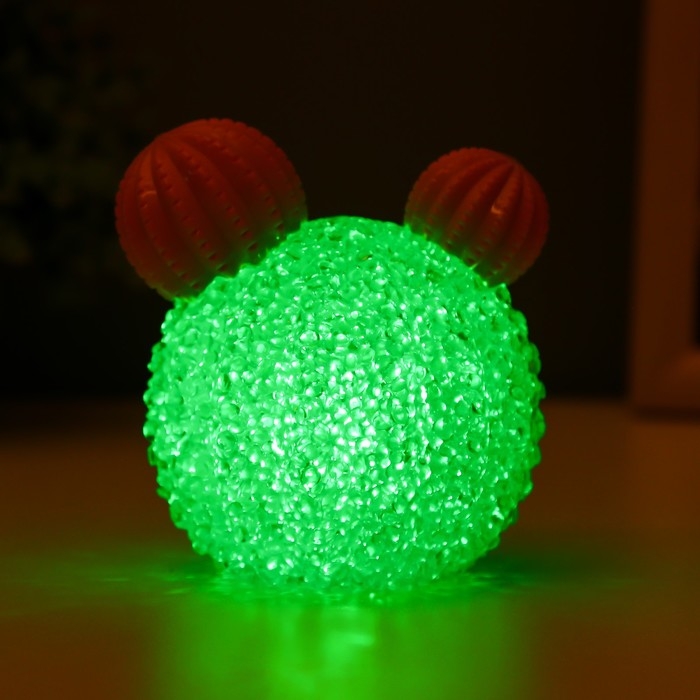 Ночник Ночник "Кактусенок" LED 1Вт от батареек LR44 МИКС 9х9х6см RISALUX