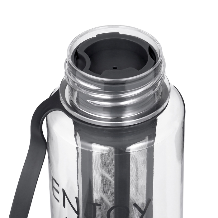 Бутылка для воды, 450 мл, с ситечком, 17.5 х 10.5 см, черная Бутылка для воды, 450 мл, с ситечком, 17.5 х 10.5 см, черная