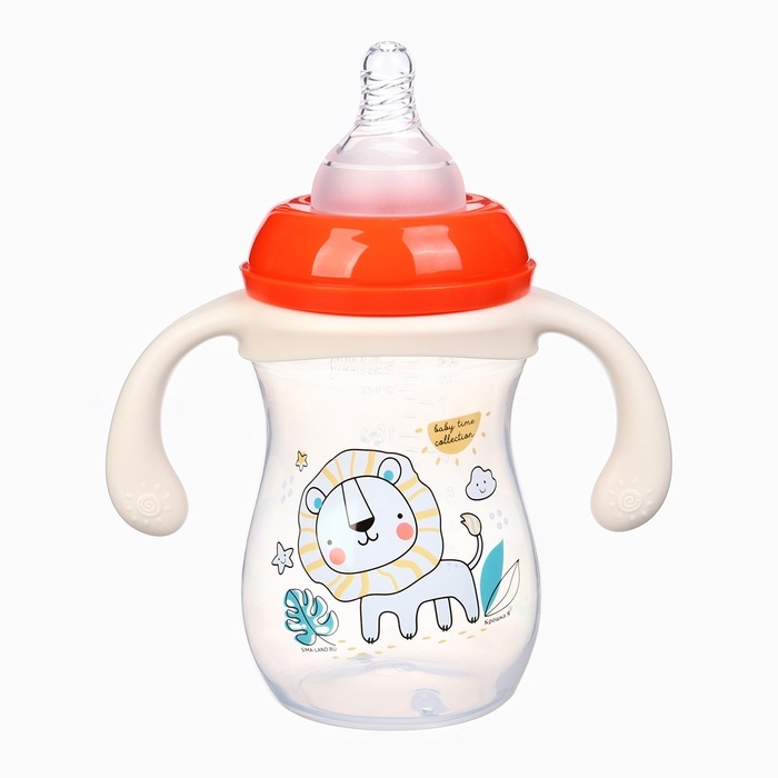 Бутылочка для кормления Крошка Я «Baby time collection», широкое горло, от 6 мес., 240 мл, цвет бежевый