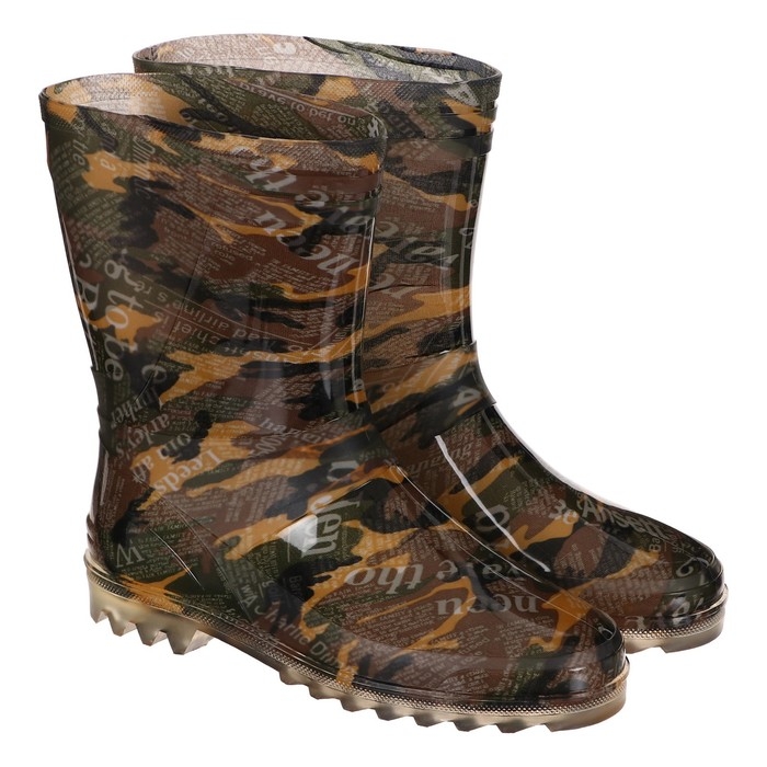 Сапоги мужские С-10Р, ПВХ, камуфляж МИКС, размер 44 (285) Сапоги мужские С-10Р, ПВХ, камуфляж МИКС, размер 44 (285)