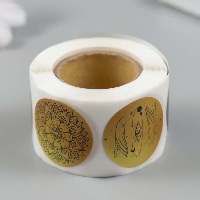 Наклейка бумага Наклейка бумага "Солнце и луна" d=2,5 см 252 шт в рулоне