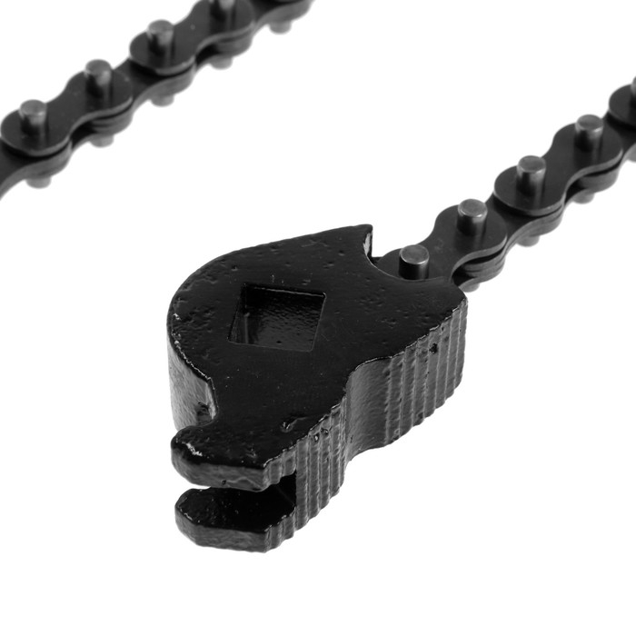 Съемник масляного фильтра ТУНДРА, цепной, под квадрат 1/2 Съемник масляного фильтра ТУНДРА, цепной, под квадрат 1/2", длина цепи 450 мм, до 130 мм