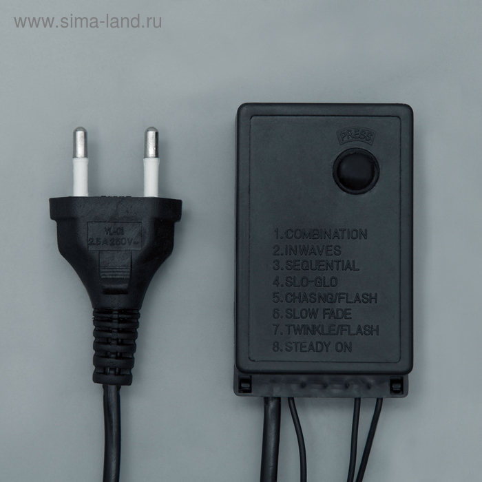 Гирлянда «Нить» 20 м с насадками «Шарики 1.5 см», IP44, тёмная нить, 200 LED, свечение розовое, 8 режимов, 220 В