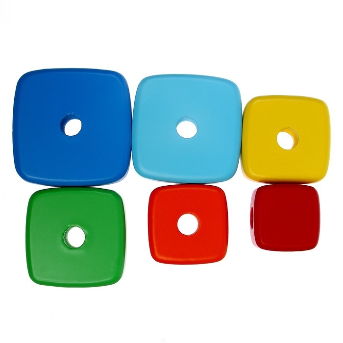 Пирамидка деревянная маленькая «Квадрат» Пирамидка деревянная маленькая «Квадрат»