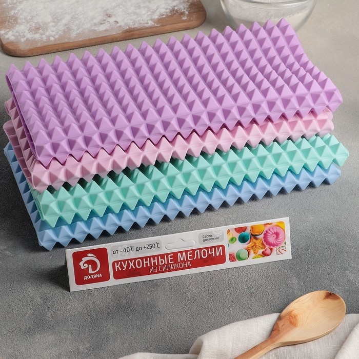 Коврик - антижир для запекания Доляна «Шипы», силикон, 39×27,5 см, цвет МИКС Коврик - антижир для запекания Доляна «Шипы», силикон, 39×27,5 см, цвет МИКС