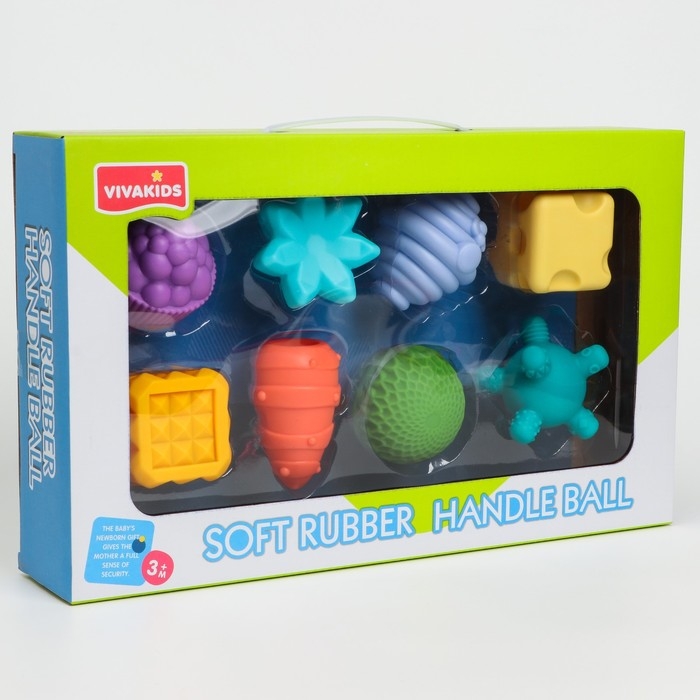 Набор развивающих игрушек «Тактильные мячики», 8шт Набор развивающих игрушек «Тактильные мячики», 8шт