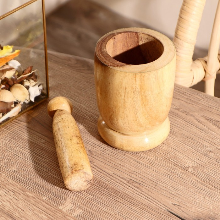 Ступка и пестик  Ступка и пестик "Мечта" дерево 8х8х16 см