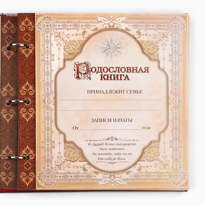 Родословная книга с рамкой под фото «Семейная книга», 50 листов, 21,5 х 23,7 см. Родословная книга с рамкой под фото «Семейная книга», 50 листов, 21,5 х 23,7 см.