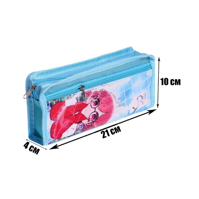 Пенал школьный Пенал школьный "Аниме" на молнии, 2 отделения, МИКС