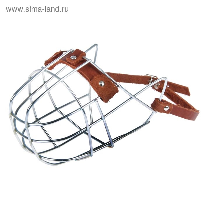 Намордник металлический Зооник №6 (дог, сенбернар, овчарка), ДС 10,5 см, ОМ 41 см, микс Намордник металлический Зооник №6 (дог, сенбернар, овчарка), ДС 10,5 см, ОМ 41 см, микс