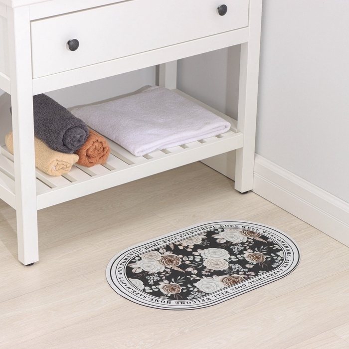 Коврик для дома SAVANNA «Ева», 38×58 см, цвет чёрный Коврик для дома SAVANNA «Ева», 38×58 см, цвет чёрный