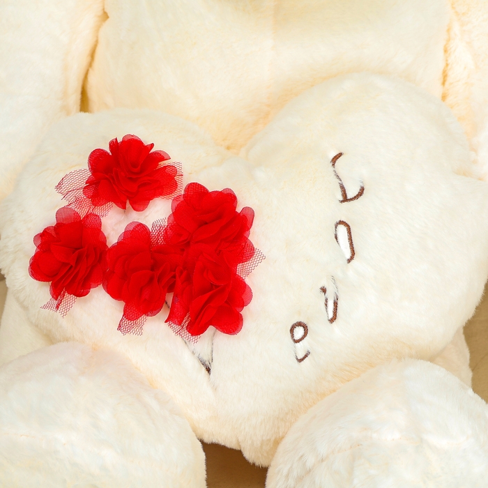 Мягкая игрушка «Мишка», с сердцем, 80 см, цвет белый Мягкая игрушка «Мишка», с сердцем, 80 см, цвет белый